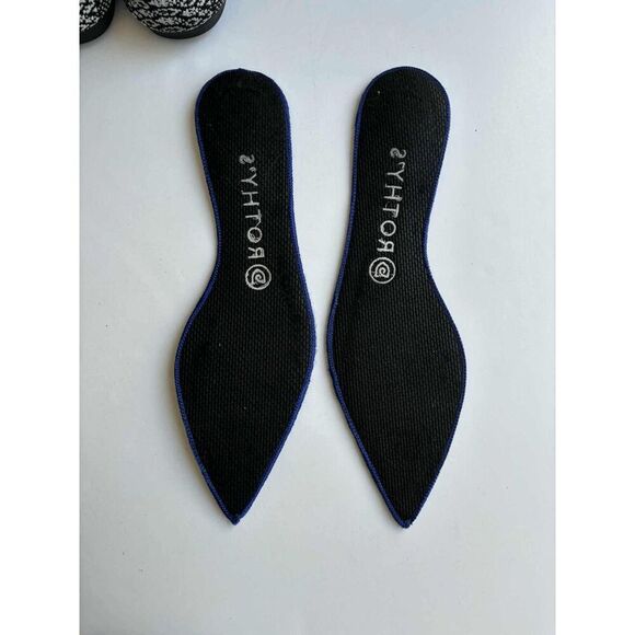 Rothy's the Point Black and White Python Snake Print Retired Womens Size 8.5 - Picture 7 of 10